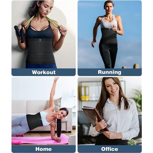 MoKo Waist Trainer Corset for Women, Workout Trimmer Sweat Band Waist Wrap